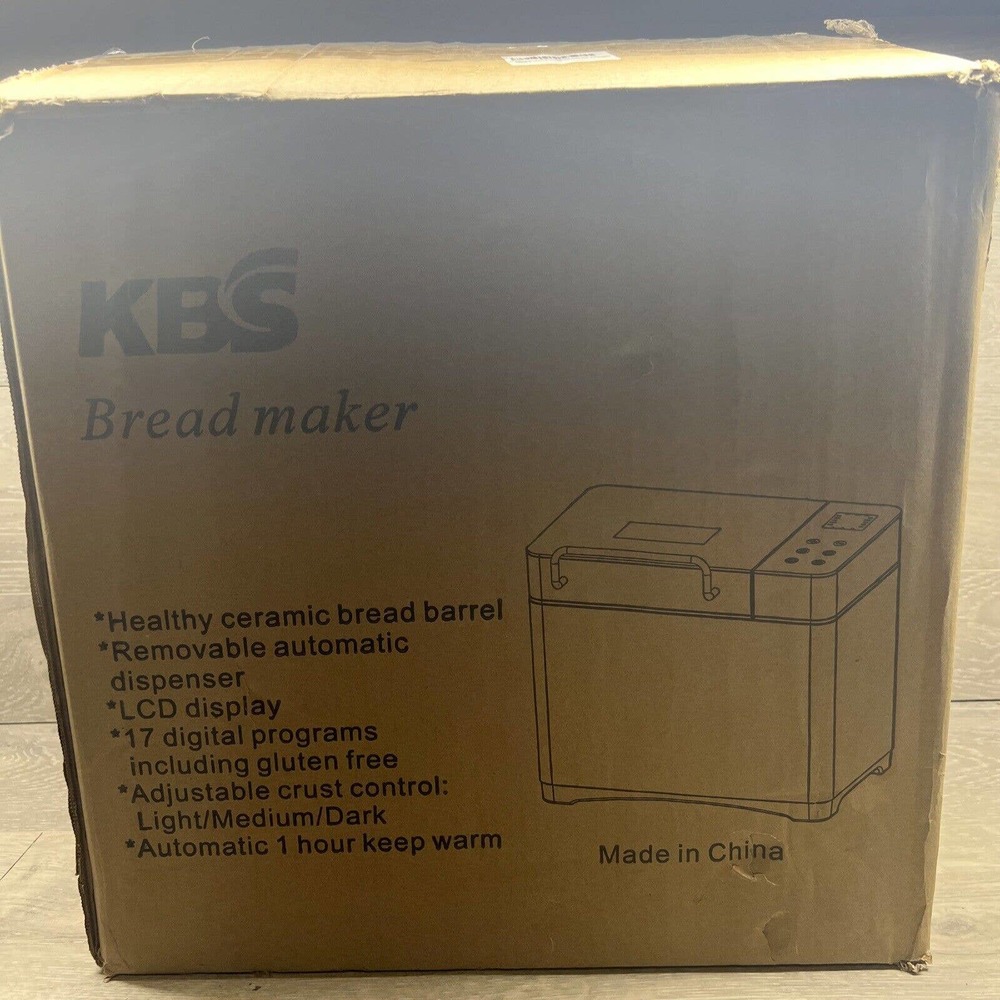 KBS Large 17-in-1 Bread Machine, 2LB All Stainless Steel Bread Maker MBF-010